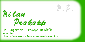 milan prokopp business card